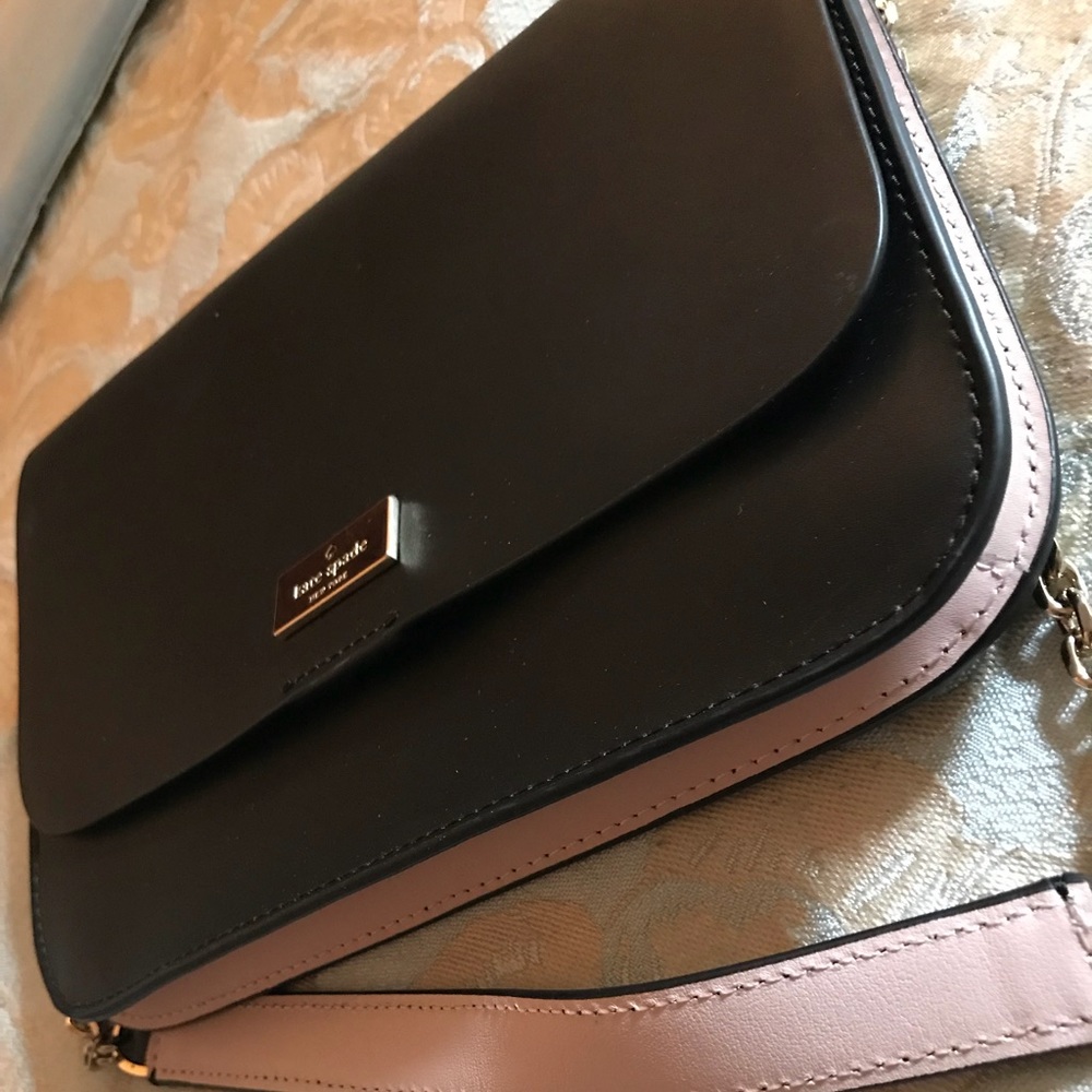 Authentic Kate Spade Leather Shoulder Bag w chain - Picture 6 of 9